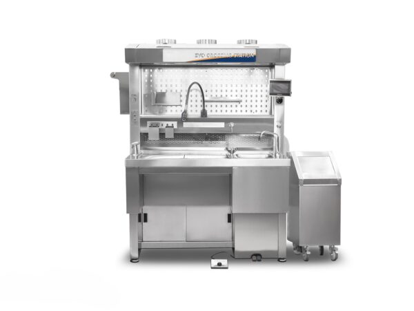 Estación de tallado elevable EVO-EB con ventilación posterior y doble puesto de trabajo