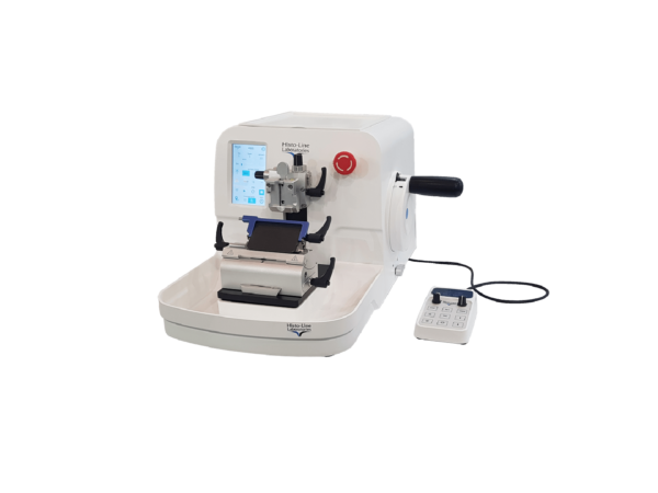 Microtomo automático ARM3750 de Histo-Line con pantalla LCD y estructura compacta para seccionamiento histológico