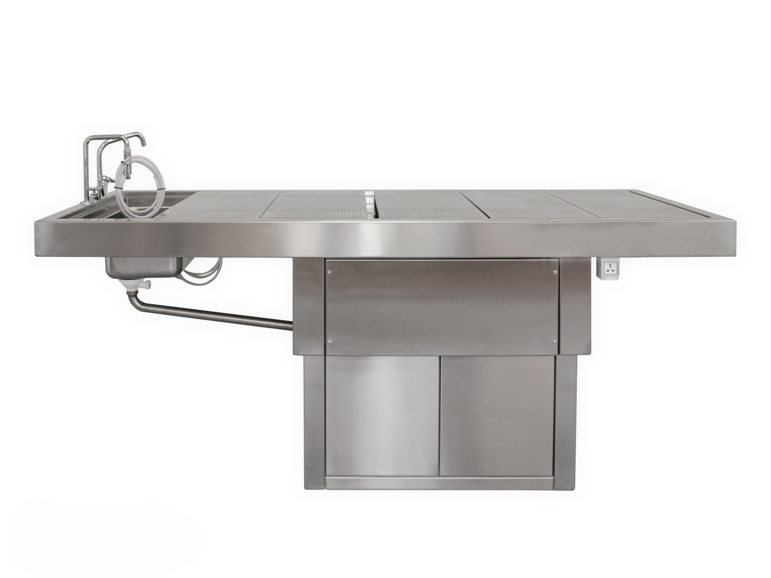 Sistema de aspiración descendente con rejillas perforadas de la mesa de autopsia ATPTABLE-EB