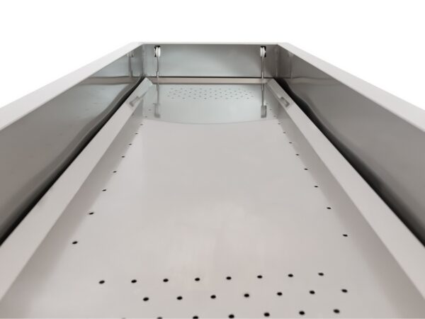 Vista lateral del tanque de conservación DIPTANK1 con manivela ergonómica y ruedas reforzadas