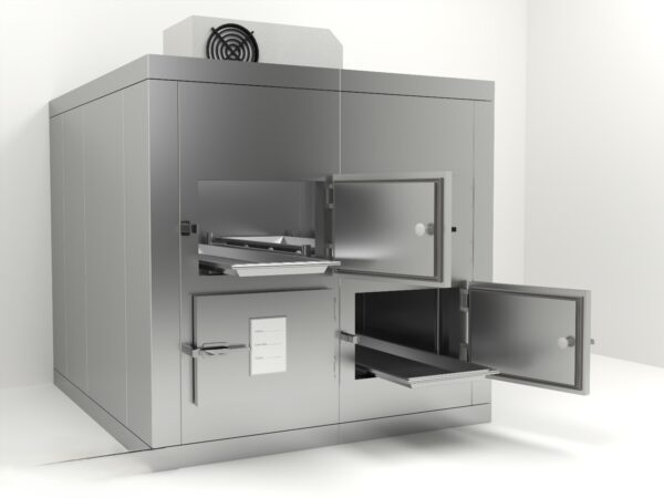 Detalle de puerta pequeña con cierre magnético del modelo KC42.