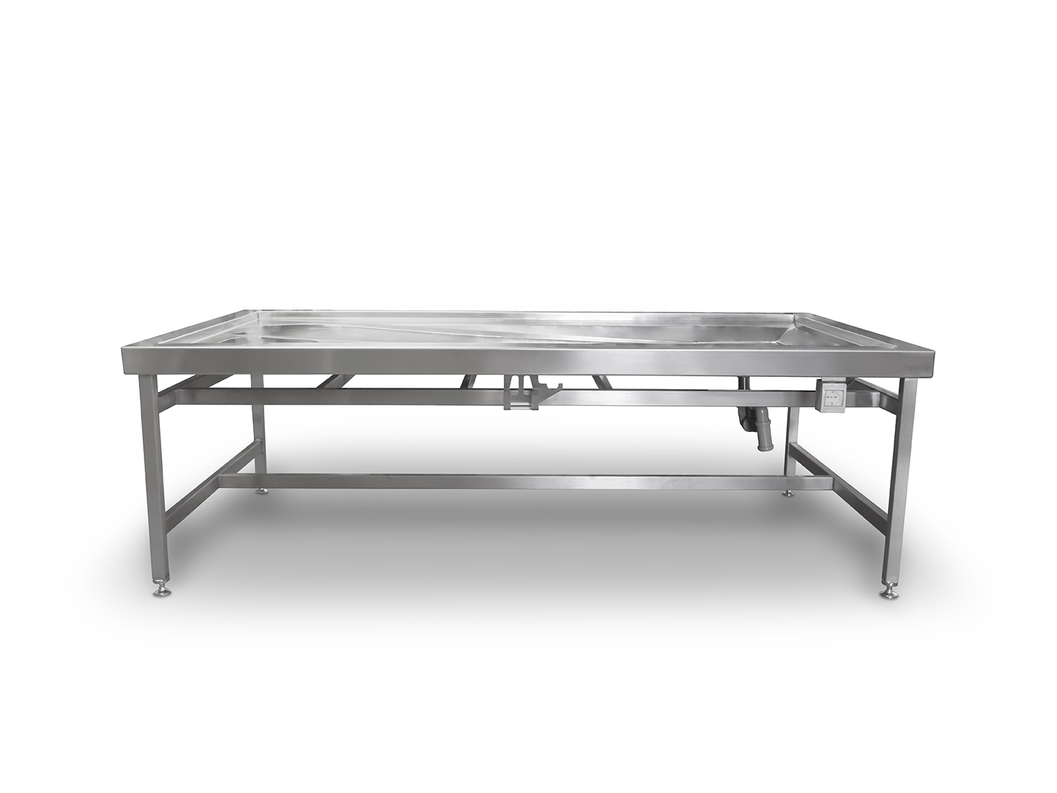 Mesa de necropsia grande, fija, sin ventilación