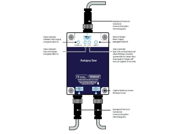 Vista frontal del colector de polvo óseo modelo 2BSZ56 con ruedas y campana transparente.
