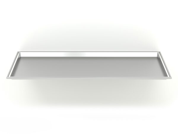 Vista superior de la bandeja HTRAY-B de 90 cm para cuerpos bariátricos.